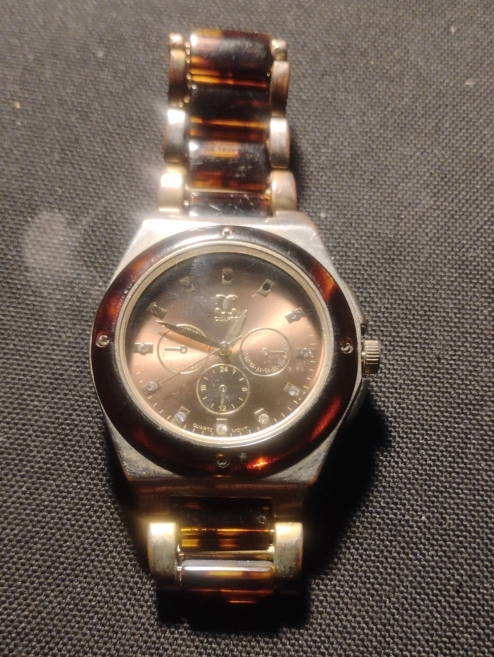 Women's Charming Charlie Tortoiseshell and Gold Accent Fashion Watch